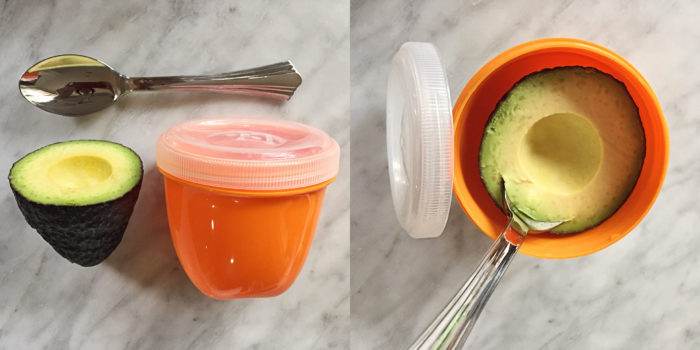 eating avocado