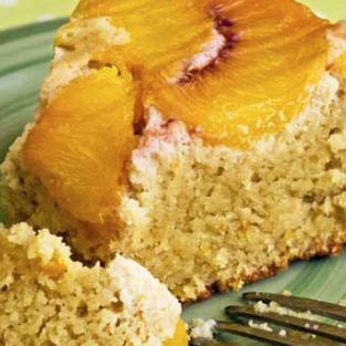Upside-down Peach Cake