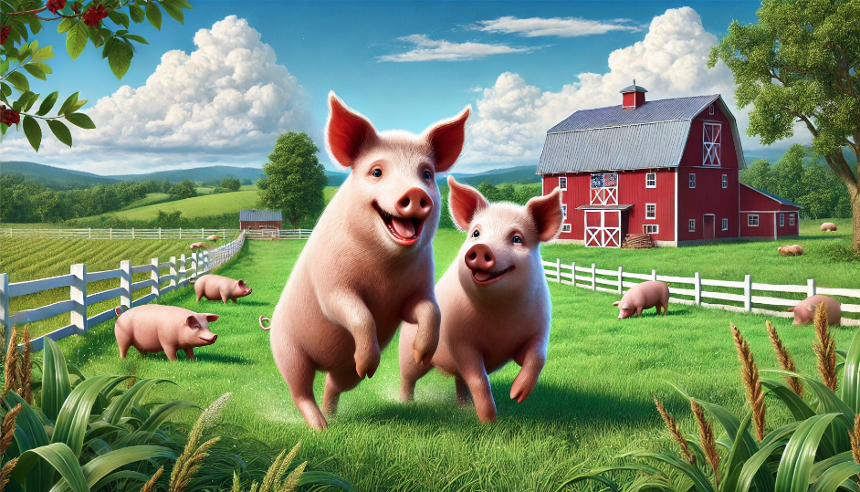 happy pigs