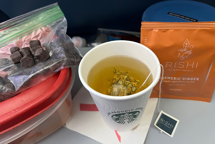 food on plane